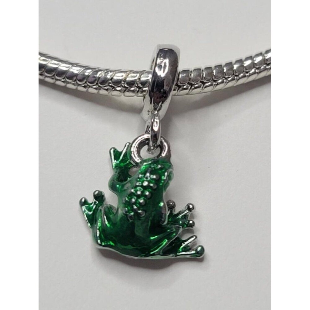 NWT Frog For Pandora Troll Charm Bracelet AMAZING Single Green Frog Dangle Charm - Picture 1 of 3